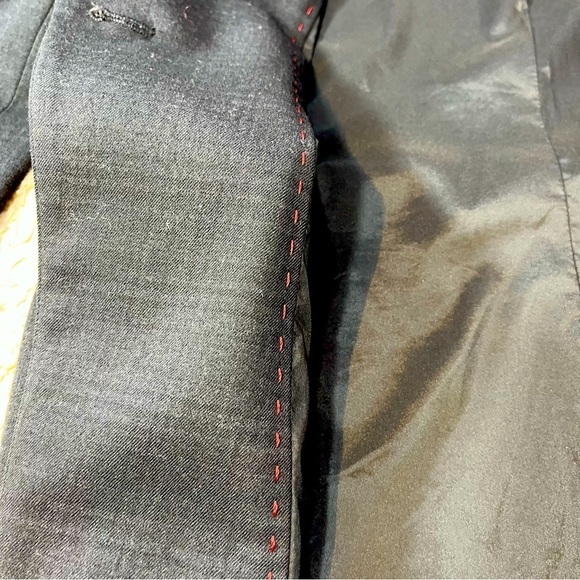 Saks Fifth Avenue Signature Wool Suit Jacket Blazer Black Tweed Size 2 Business - Picture 4 of 15